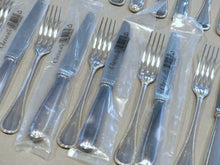Load image into Gallery viewer, CHRISTOFLE PERLES Complete Dessert Luncheon set 12 Place settings 24pcs MINT NEW
