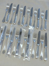 Load image into Gallery viewer, CHRISTOFLE PERLES Complete Dessert Luncheon set 12 Place settings 24pcs MINT NEW
