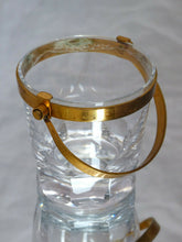 Load image into Gallery viewer, BACCARAT Harcourt - Gorgeous vintage Ice Bucket Cut Crystal &amp; Brass Handle 1950
