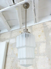 Load image into Gallery viewer, Gorgeous Antique French ART DECO Ceiling Suspension Chandelier 1930 Skyscraper