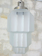 Load image into Gallery viewer, Gorgeous Antique French ART DECO Ceiling Suspension Chandelier 1930 Skyscraper