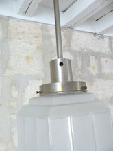 Load image into Gallery viewer, Gorgeous Antique French ART DECO Ceiling Suspension Chandelier 1930 Skyscraper