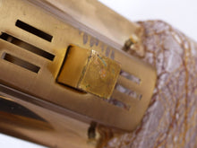 Load image into Gallery viewer, SCIOLARI 70's Gorgeous Vintage PAIR Wall Light sconce Gilded Metal Glass MURANO