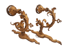 Load image into Gallery viewer, XL Large Antique PAIR French Gilt Bronze Rococo 19TH Wall Light Sconce Louis XV