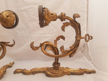 Load image into Gallery viewer, XL Large Antique PAIR French Gilt Bronze Rococo 19TH Wall Light Sconce Louis XV