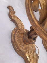 Load image into Gallery viewer, XL Large Antique PAIR French Gilt Bronze Rococo 19TH Wall Light Sconce Louis XV