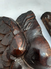Load image into Gallery viewer, 17TH Antique PAIR French Carved Cherub Angel Head Walnut Wood Ornament Wings #2