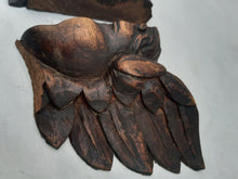 Load image into Gallery viewer, 17TH Antique PAIR French Carved Cherub Angel Head Walnut Wood Ornament Wings #2