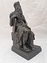 Load image into Gallery viewer, 19TH Antique Decorative Figure of Moses French Bronze Statue After Michelangelo