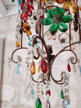 Load image into Gallery viewer, OMG Antique Murano Chandelier Lantern Multicolor Prisms 1930 Italian Ceiling