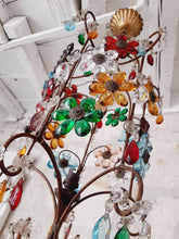 Load image into Gallery viewer, OMG Antique Murano Chandelier Lantern Multicolor Prisms 1930 Italian Ceiling