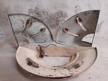 Load image into Gallery viewer, Antique Set 2x Anglewall 1x Wall Light Sconce ART DECO Glass & Copper metal 1930