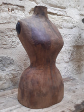 Load image into Gallery viewer, Antique French WASP WAIST Tailor's Dummy Mannequin Dress Form STOCKMAN - 1880