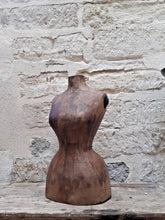 Load image into Gallery viewer, Antique French WASP WAIST Tailor's Dummy Mannequin Dress Form STOCKMAN - 1880