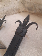 Load image into Gallery viewer, Pair French Wall Light Torch Gothic Castle Iron 1930 Medieval - LYS Flowers