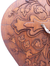 Load image into Gallery viewer, Antique French Crucifix Wood Plaque Religious Cross Frame RARE 19th Jesus