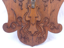 Load image into Gallery viewer, Antique French Crucifix Wood Plaque Religious Cross Frame RARE 19th Jesus