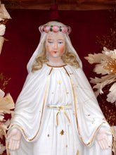 Load image into Gallery viewer, XXL 24" Antique French Diorama Box Ex Voto subject Religious Rare House pattern