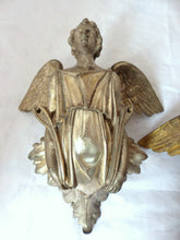 Load image into Gallery viewer, 19TH PAIR Antique Religious Winged Angel Putti Statue Silverplate Bronze 9" RARE