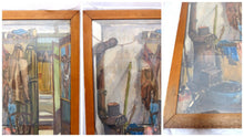 Load image into Gallery viewer, 1900 Set 3x Antique Painting Theme Gypsy Trailers Signed Veuillet 26x19&quot; Framed
