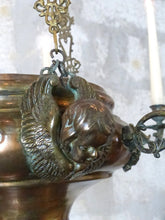 Load image into Gallery viewer, Huge French Sanctuary Church Bronze Chandelier Ceiling Religious 19TH Gothic