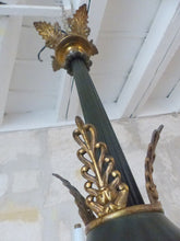 Load image into Gallery viewer, HUGE Antique French 8 Arms Ormolu Bronze Tole Chandelier Ceiling Empire 19TH