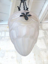 Load image into Gallery viewer, XL Antique French ART DECO Ceiling Suspension Chandelier 1930 Signed COMPIEGNE