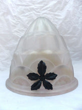 Load image into Gallery viewer, XL Antique French ART DECO Ceiling Suspension Chandelier 1930 Signed COMPIEGNE