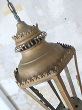 Load image into Gallery viewer, Antique Religious Gothic Church Lantern Ceiling Light Candle Holder 19TH