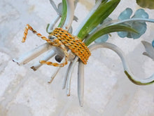 Load image into Gallery viewer, Charming Florentine Chandelier Enameld Metal Tole Flowers 60's Italian Ceiling
