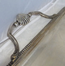Load image into Gallery viewer, HUGE 30&quot; Antique 19th C French Silverplated Rectangular Tray with Handles Shell
