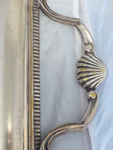 Load image into Gallery viewer, HUGE 30&quot; Antique 19th C French Silverplated Rectangular Tray with Handles Shell

