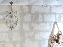 Load image into Gallery viewer, Gorgeous antique Venetian Murano Ball Ceiling Chandelier Crystal Prism Cage 1940