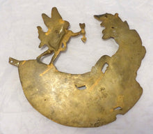 Load image into Gallery viewer, 19TH XL large Antique French Gilded Bronze Pediment Hardware Furniture Salvage