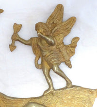Load image into Gallery viewer, 19TH XL large Antique French Gilded Bronze Pediment Hardware Furniture Salvage