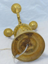 Load image into Gallery viewer, Gorgeous Antique French Table Desk Lamp Gilded Bronze 1900 Empire Style 3 Fires