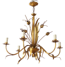 Load image into Gallery viewer, 27" HANS KOGL Large Ceiling 70's Hollywood Regency Mid Century Chandelier JANSEN