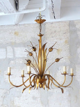 Load image into Gallery viewer, 27" HANS KOGL Large Ceiling 70's Hollywood Regency Mid Century Chandelier JANSEN
