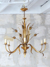 Load image into Gallery viewer, 27" HANS KOGL Large Ceiling 70's Hollywood Regency Mid Century Chandelier JANSEN