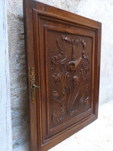 Load image into Gallery viewer, LARGE 26" Antique French Hand Carved Solid Wood Doors Panels Foliage Salvage