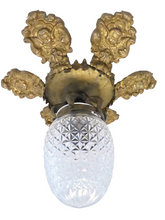 Load image into Gallery viewer, Antique French Ceiling 19TH Church Religious Chandelier Gilded Angels Crystal