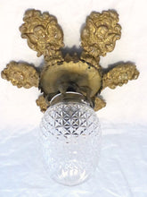 Load image into Gallery viewer, Antique French Ceiling 19TH Church Religious Chandelier Gilded Angels Crystal
