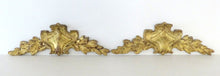 Load image into Gallery viewer, PAIR 19TH Antique French Gilded Bronze Shell Pediment 16&quot; Hardware Salvage RARE
