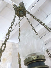 Load image into Gallery viewer, Antique French 4 Arms Ormolu Bronze Brass Tole Chandelier Ceiling Empire 19TH