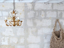 Load image into Gallery viewer, Gorgeous Gilded Enameled Chandelier Ceiling 70's Regency Mid Century HANS KOGL