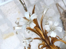 Load image into Gallery viewer, Gorgeous Gilded Enameled Chandelier Ceiling 70's Regency Mid Century HANS KOGL