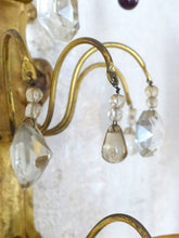 Load image into Gallery viewer, Antique Pair French Empire Wall Light Sconce 2 Lights Gilded Bronze brass 1900