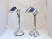 Load image into Gallery viewer, OMG Rare Pair Desk Lamp PIROUETT Art Deco Bauhaus 1930 - Red & Blue Light