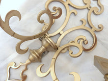 Load image into Gallery viewer, RARE Antique PAIR French Louis XIII Wall Light Sconce 2 Light Tinned Bronze 1920