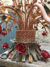 Load image into Gallery viewer, XXL Large Florentine Chandelier Metal Tole Flowers Ceiling Hollywood Regency 12x